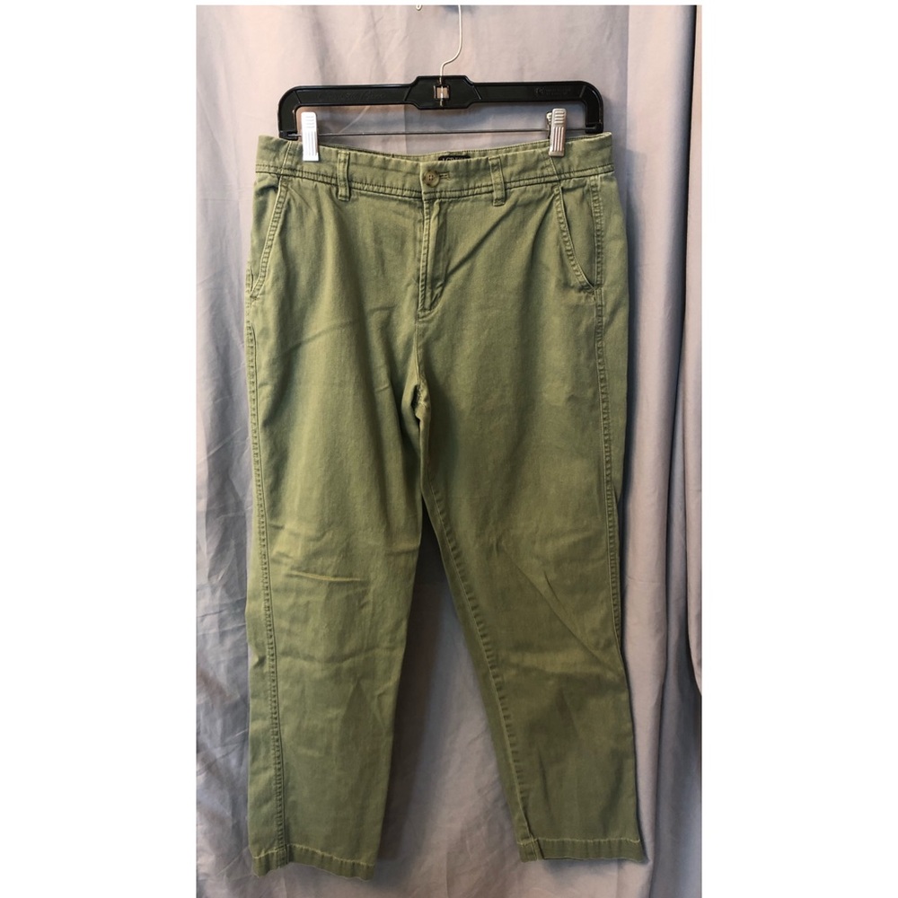 army green J Crew pants